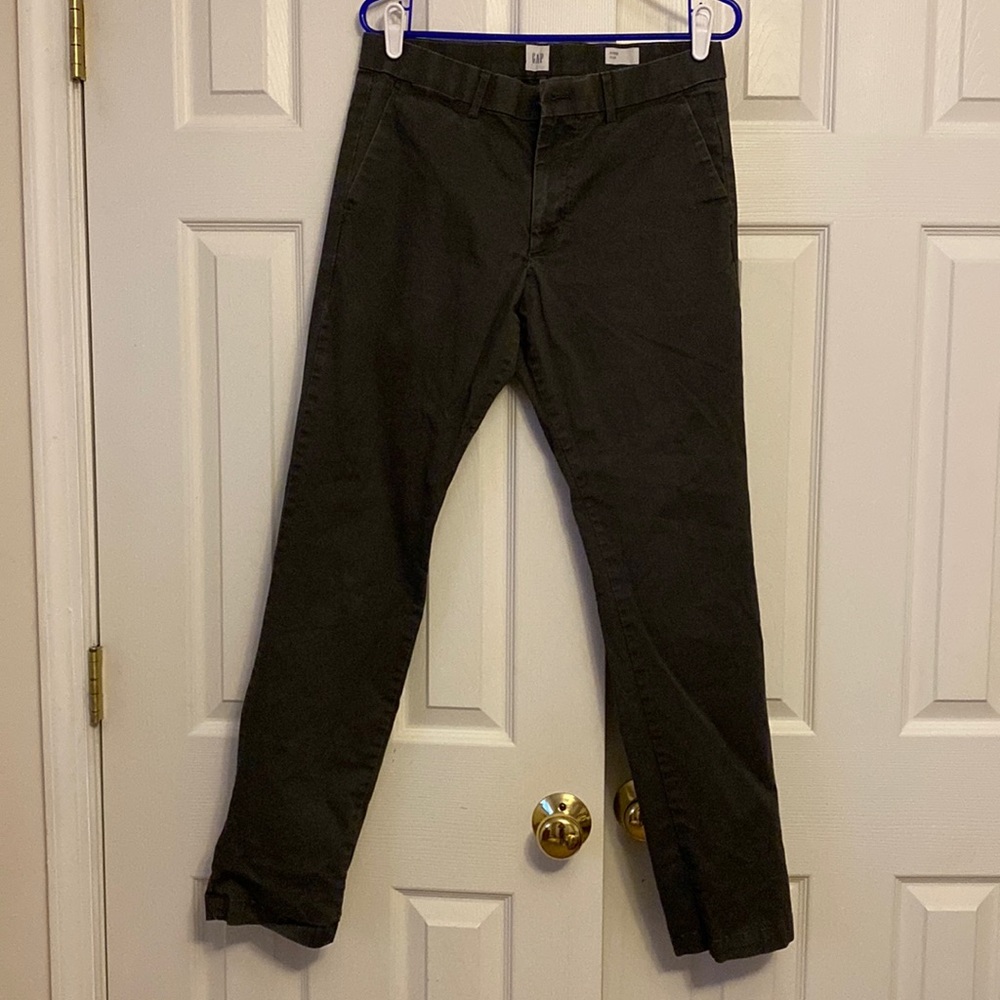 Gap Men Dark Gray Khakis size 31x32 slim